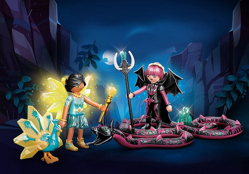 Crystal Fairy και Bat Fairy με μαγικά ζώα