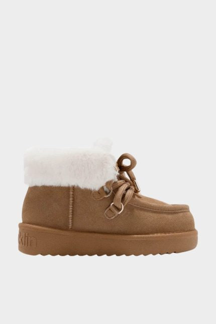D.Franklin Nordic Μποτάκι Mid Fur Tan
