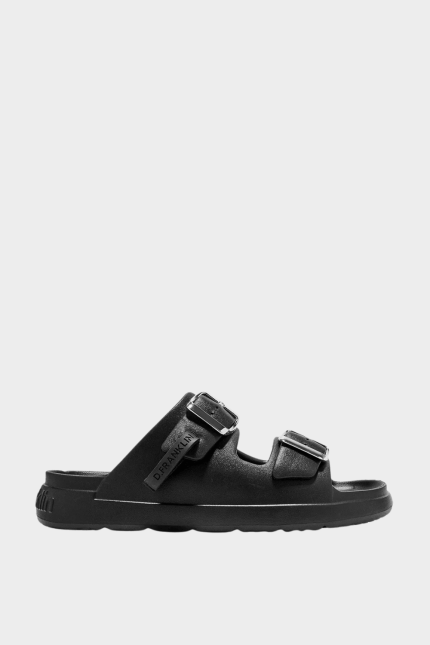 D.Franklin Παντόφλα Vibe Foam 2 Buckles Black/Silver