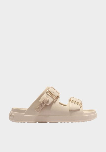 D.Franklin Παντόφλα Vibe Foam Διπλή Αγκράφα Cream