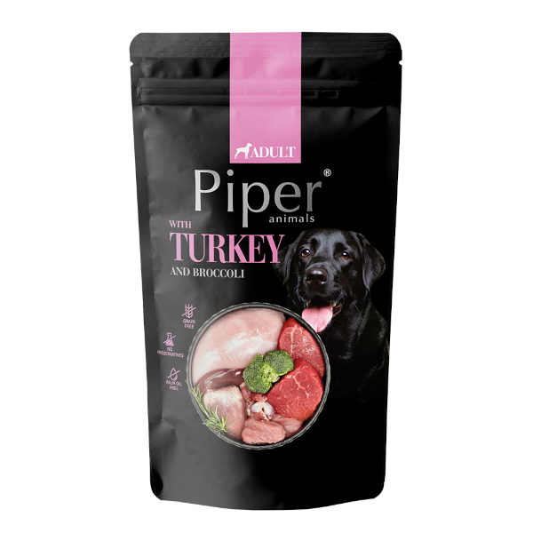 Υγρή Τροφή Σκύλου PIPER Adult Γαλοπούλα & Μπρόκολο 150gr