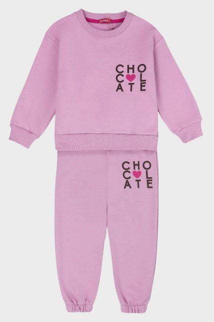 DOMER Παιδικό Σετ Φόρμας “CHOCOLATE” ροζ