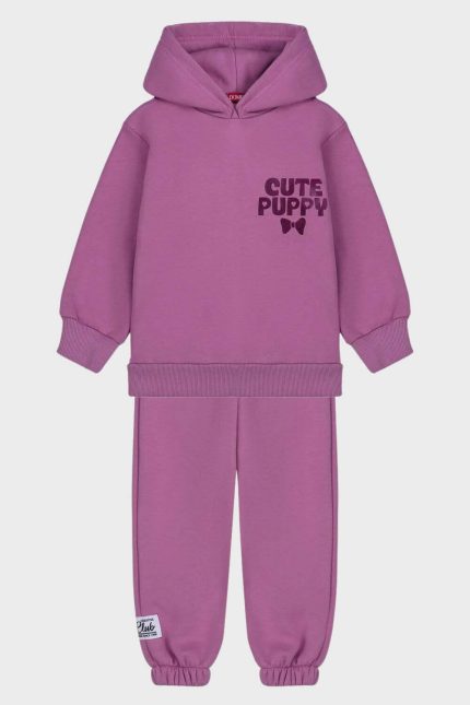 DOMER Παιδικό Σετ Φόρμας “Cute Puppy” Ροζ