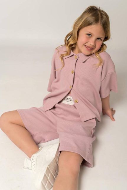 DOMER σετ πικέ κορίτσι λιλά