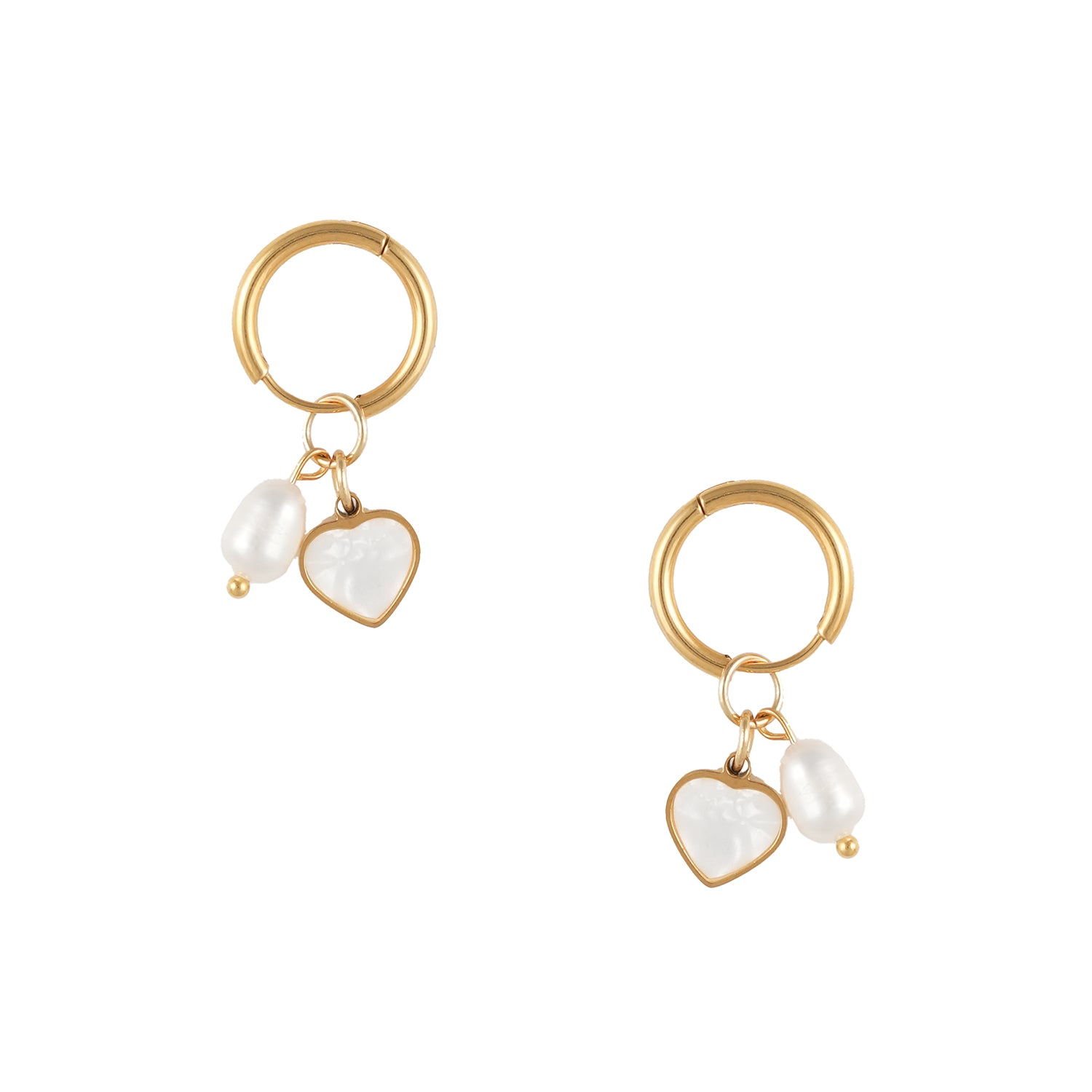 Κρικάκια χρυσά με charms