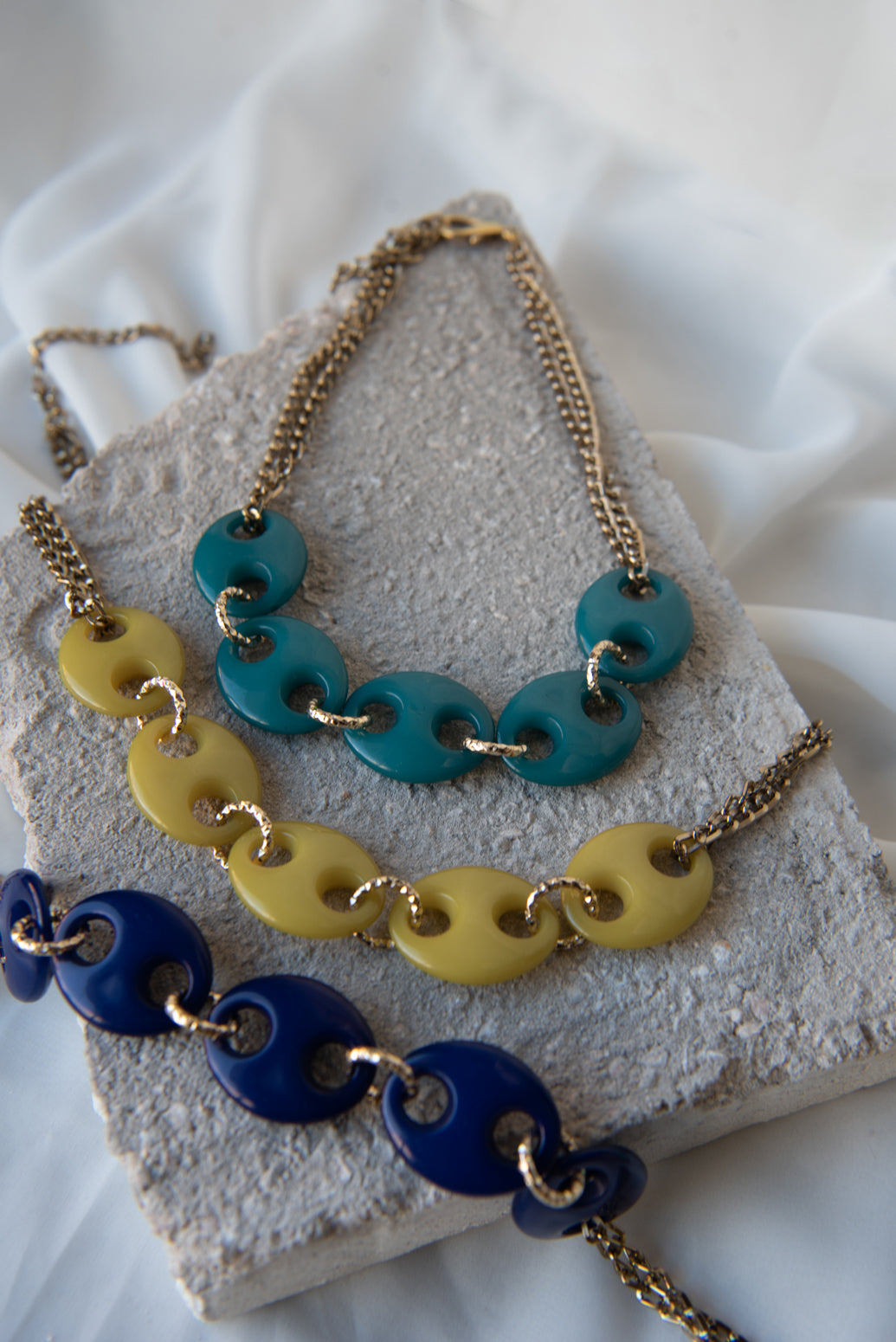 "heliotrope sea" γυναικείο κολιέ με μεγάλους κρίκους