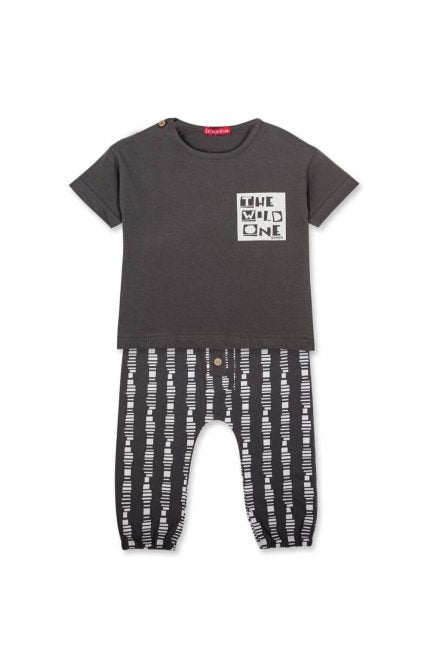 Domer σετ baby αγόρι γκρι