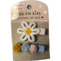bb Klostermann Παιδικά Κοκαλάκια Handmade clips (Λουλούδι & Pompom)