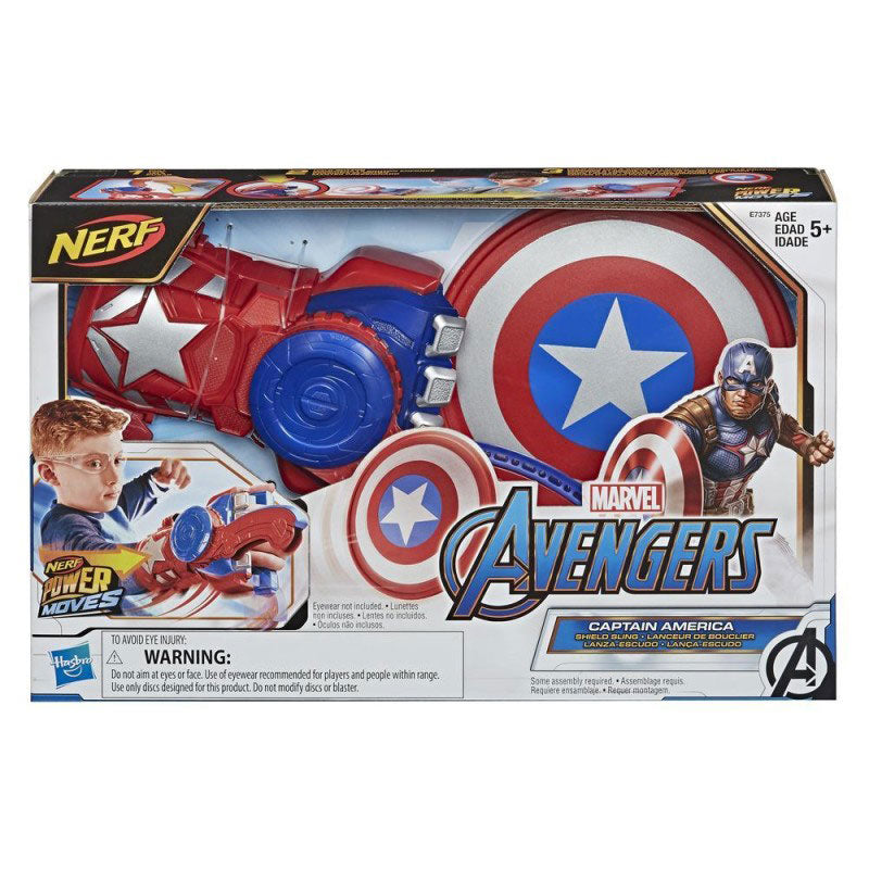 Hasbro Nerf Marvel Avengers Power Moves Role Play Captain America Ασπίδα Και Γάντι E7375