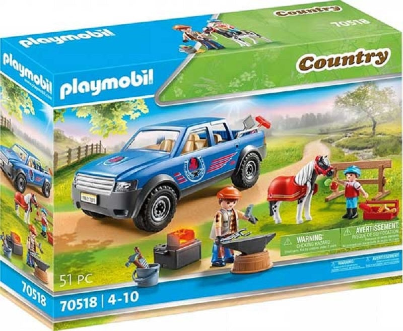 PLAYMOBIL 70518 COUNTRY MOBILE BLACKSMITH WITH LIGHT EFFECT