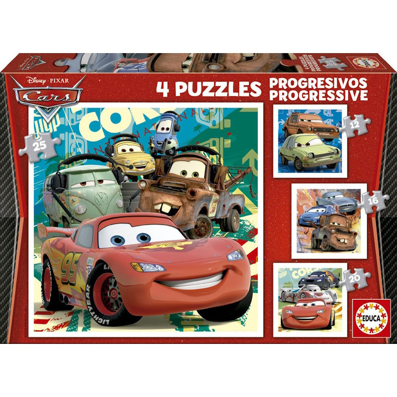Educa Progressive Puzzle Cars 4 σε 1