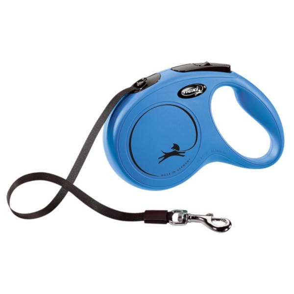 Flexi Classic Ιμάντας - Medium 5 μέτρα έως 25 κιλά, Μπλε + Δώρο 2 Μπολ Φαγητού Νερού Αξίας 12,00€