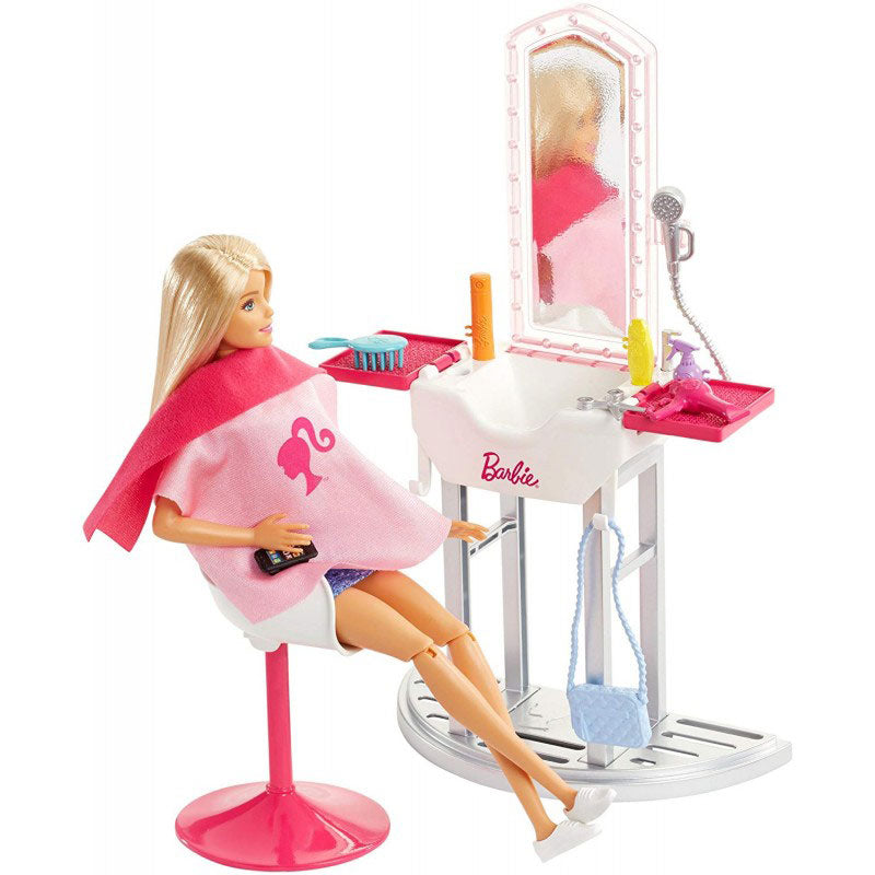 Mattel Barbie Δωμάτιο Με Κούκλα Ξανθιά, Σαλόνι Ομορφιάς DVX51 / FJB36