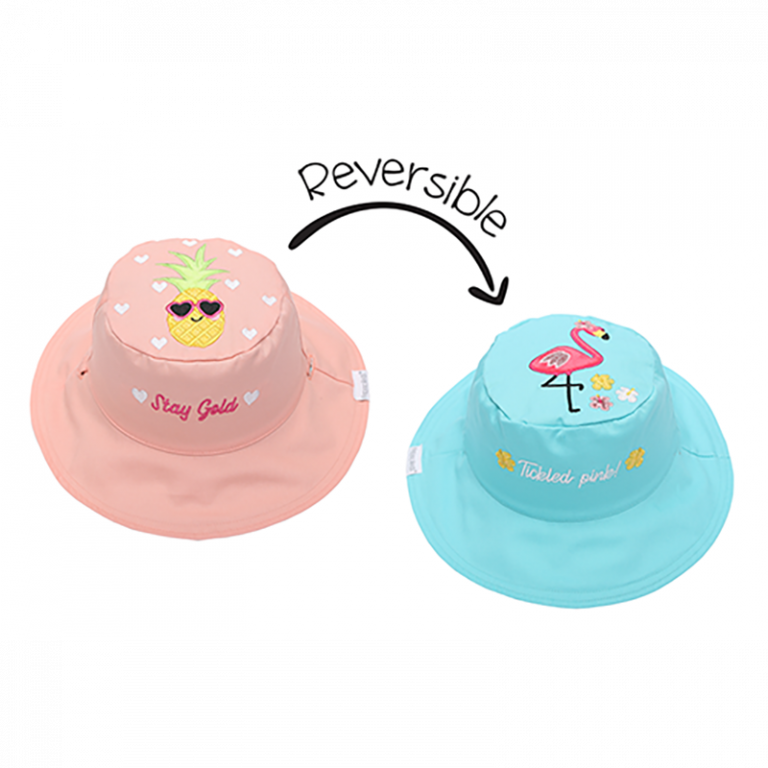 FlapJackKids Καπέλο Διπλής Όψης UPF 50+ – Φλαμίνγκο/Ανανάς (Cotton) FJKSH510