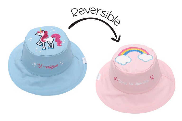 FlapJackKids  Καπέλο Διπλής Όψης UPF 50+ – Μονόκερος (Cotton) FJKSH496
