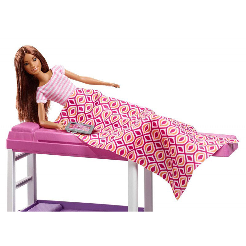 Mattel Barbie Δωμάτιο Με Κούκλα, Κρεβάτι Και Γραφείο – Loft Bed DVX51 / FXG52