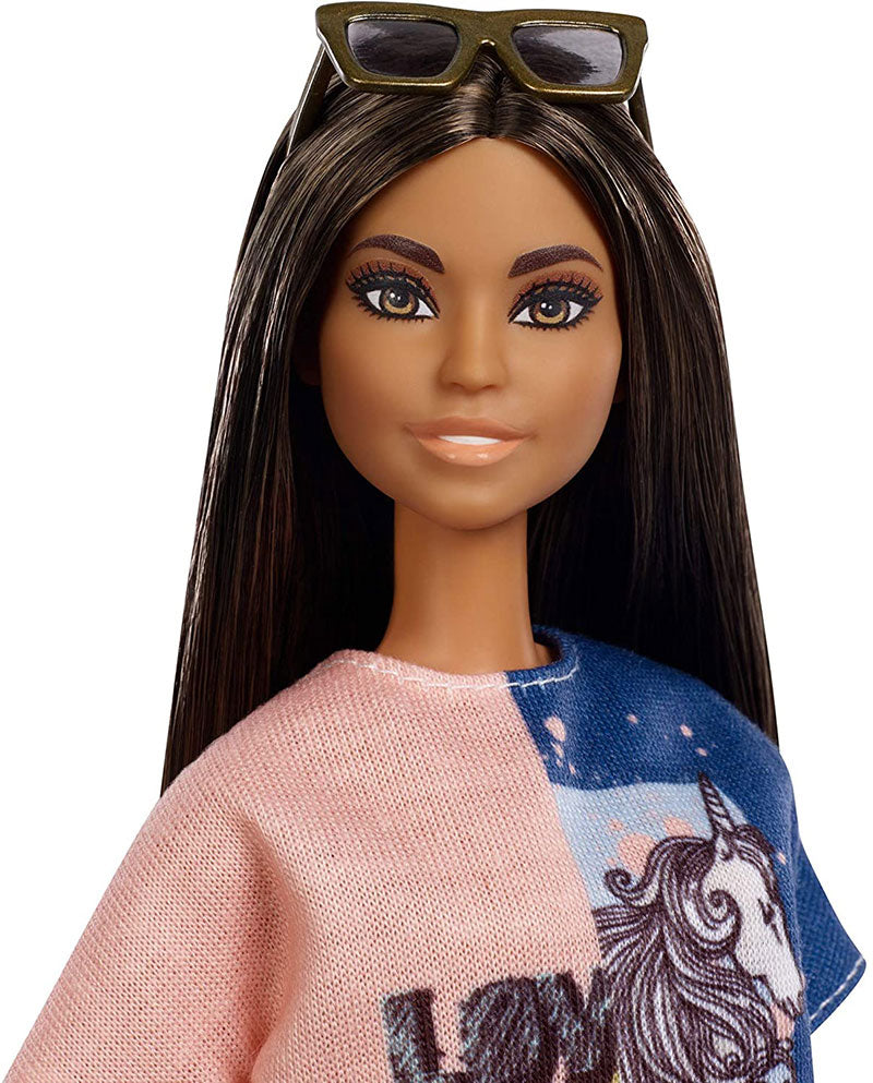 Mattel Barbie Fashionistas 103 Φόρεμα – Πουλόβερ Ροζ – Μπλε Love 1959 FBR37 / FXL43