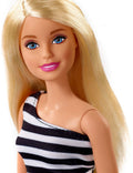 Mattel Barbie Μοντέρνα Φορέματα Με Αξεσουάρ, Ριγέ Ασπρόμαυρο Φόρεμα, Ξανθιά Κούκλα T7580 / FXL68