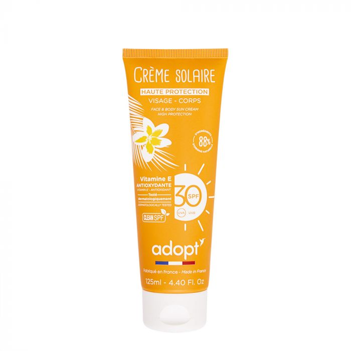Face &amp; Body Sunscreen SPF30 Fleur de Tiare 125ml Adopt