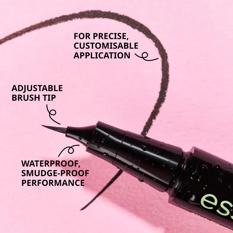 Flick It! Precision Brush Liner Waterproof 01 Deep Black | Essence