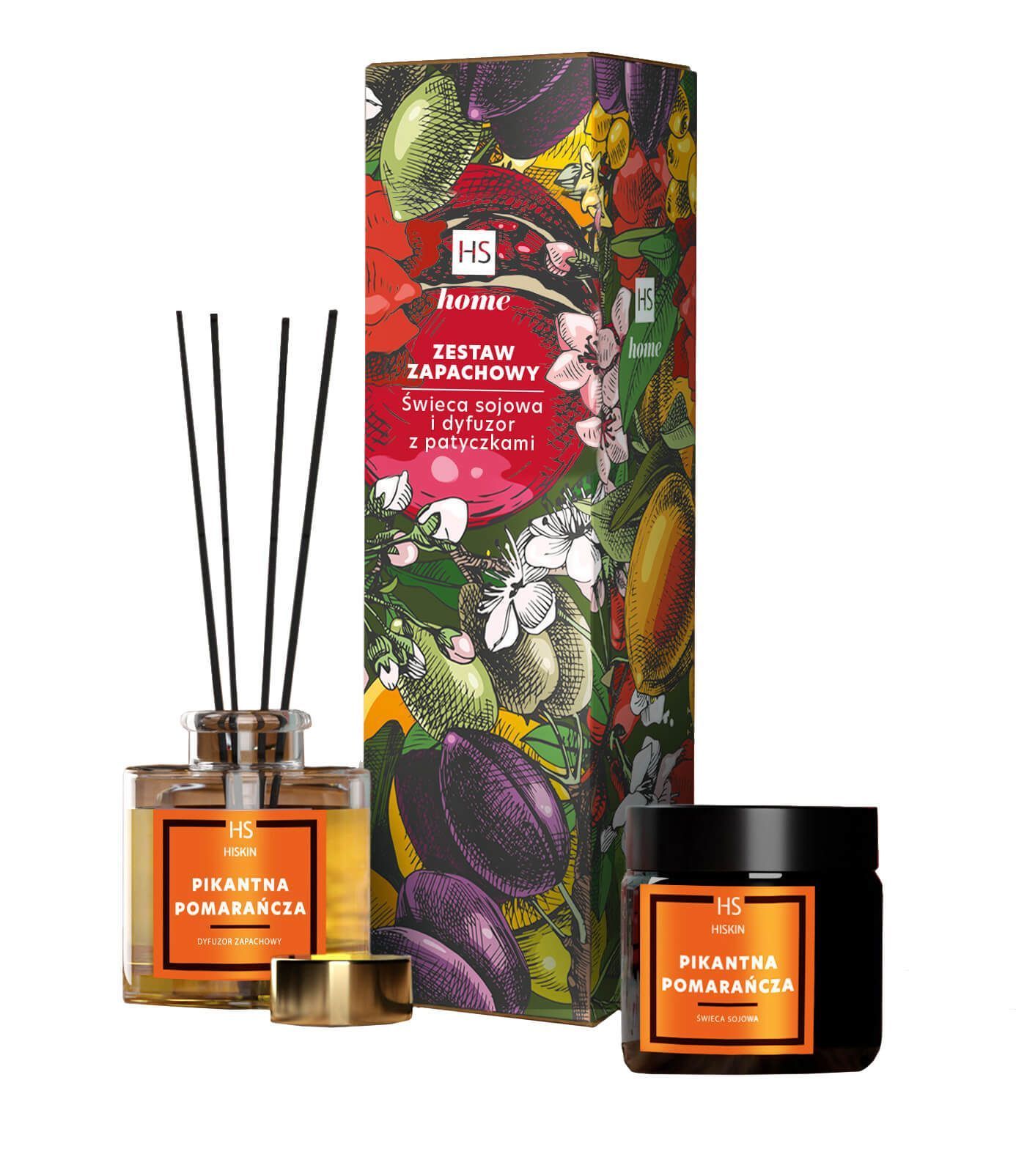 Gift Set Candle &amp; Diffuser Spicy Orange | Hiskin