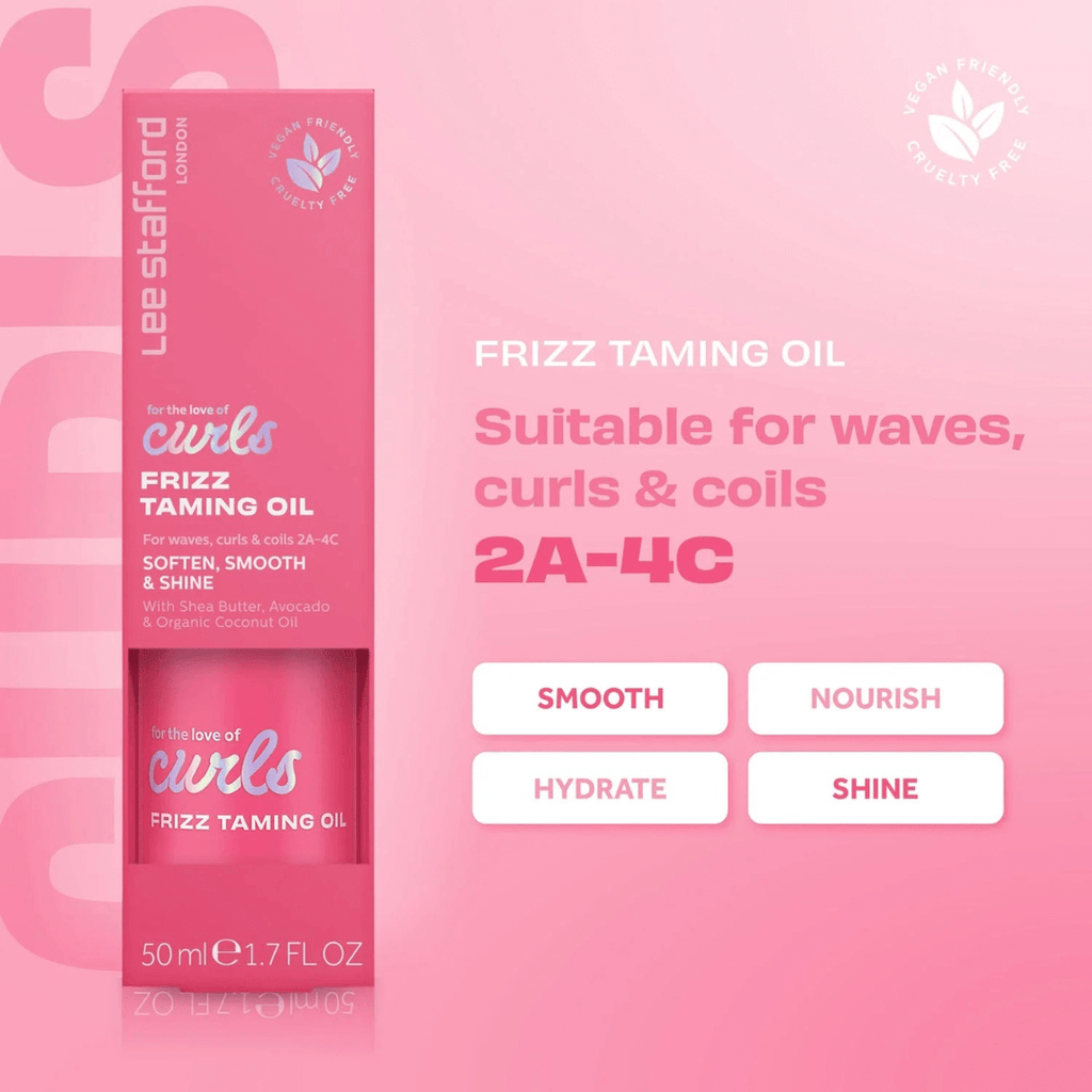 For The Love Of Curls - Frizz Taming Oil Λάδι Για Σγουρά Μαλλιά Χωρίς Φριζάρισμα 50ml - Lee Stafford