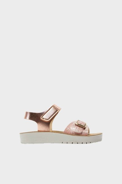 GEOX πέδιλα J Sandal Costarei ροζ χρυσό