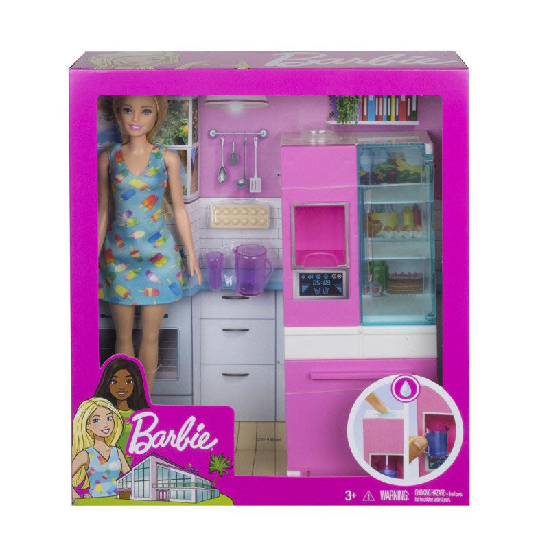 Mattel Barbie Δωμάτιο Με Κούκλα Ξανθιά, Κουζίνα DVX51 / GHL84