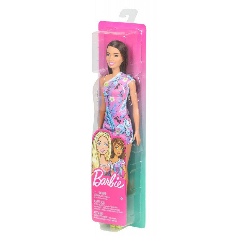 Mattel Barbie Λουλουδάτα Φορέματα – Μαυρομάλλα Κούκλα Με Ροζ Φόρεμα GBK92 / GHT25