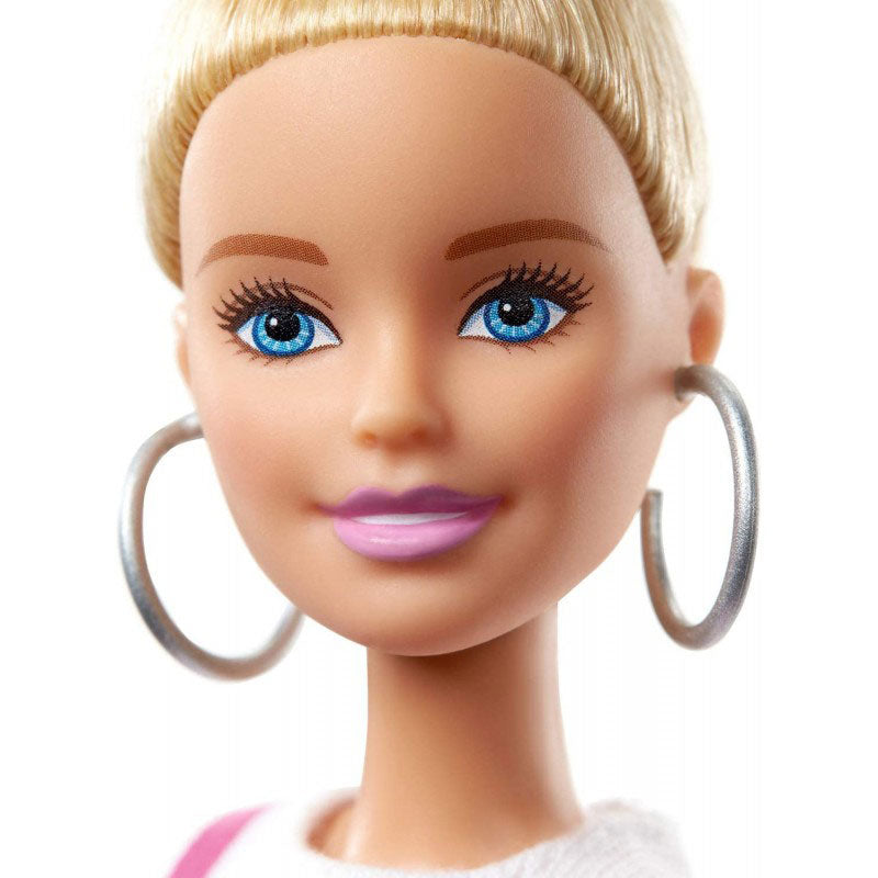 Mattel Barbie Fashionistas Κούκλα Num 142 Με Ξανθά Μαλλιά Ροζ Και Χρυσό Καρό Φόρεμα FBR37 / GHW56