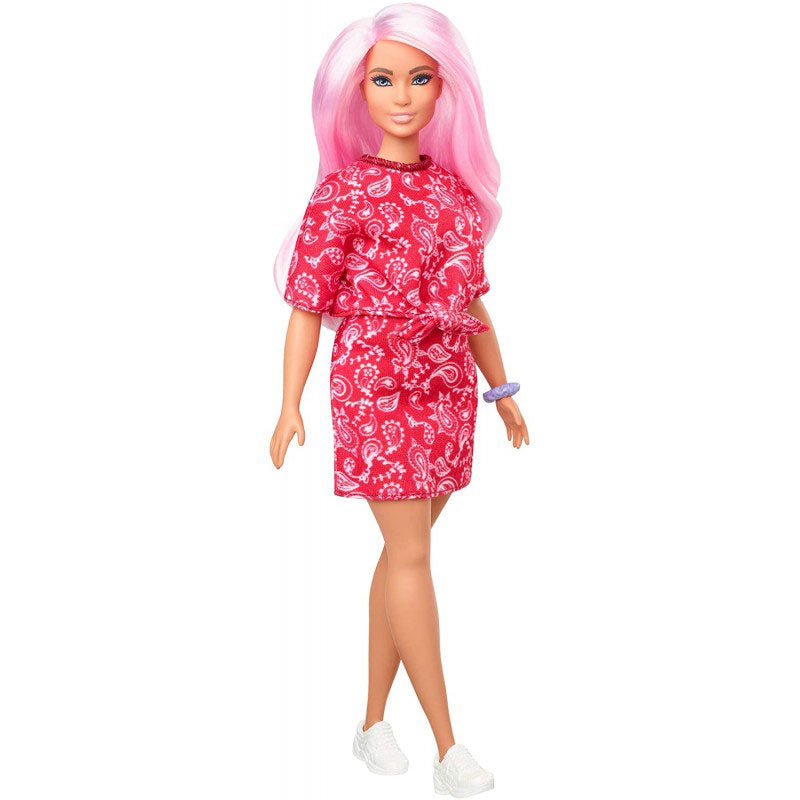 Mattel Barbie Fashionistas Doll Num 151 Μελαχρινή Κούκλα Με Φόρεμα Red Paisley Top FBR37 / GHW65