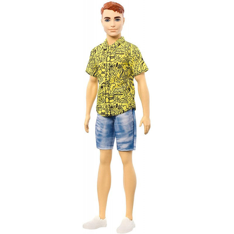 Mattel Barbie Ken Fashionistas Κούκλα Με Κίτρινη Μπλούζα Και Κόκκινα Μαλλιά 139 DWK44 / GHW67