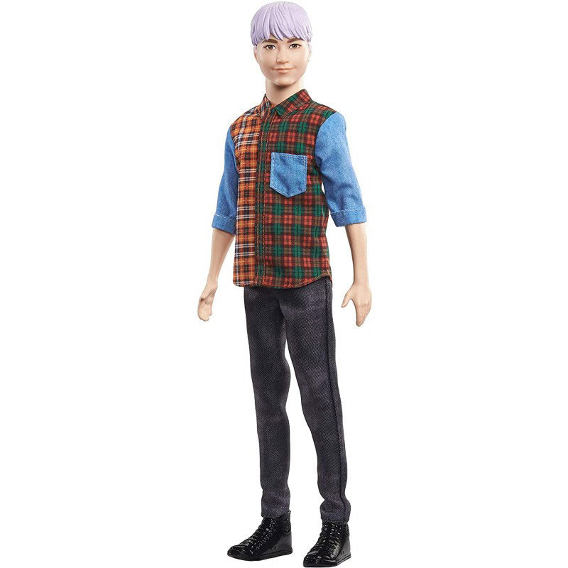 Mattel Barbie Ken Fashionistas Κούκλα Με Μωβ Μαλλιά Και Τζιν Πουκάμισο 154 DWK44 / GHW70