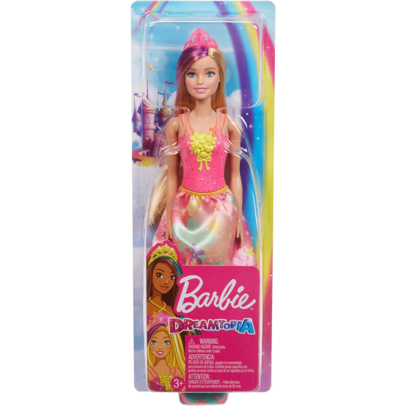 Mattel Barbie Dreamtopia Πριγκίπισσα Κούκλα Με Ξανθά Μαλλιά Και Μωβ Ανταύγεια GJK12 / GJK13