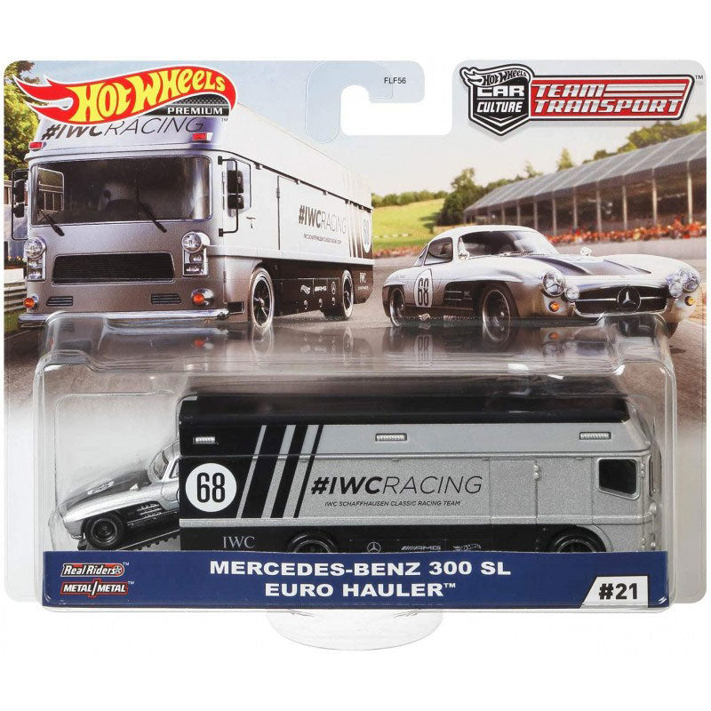 Mattel Hot Wheels 68 Mercendes Benz 300 SL Euro Hauler 1:64 Scale Premium Collector No 68 GJT43