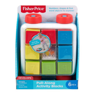 Fisher-Price Συρόμενο Βαγονάκι Με Τουβλάκια Blocks GJW10