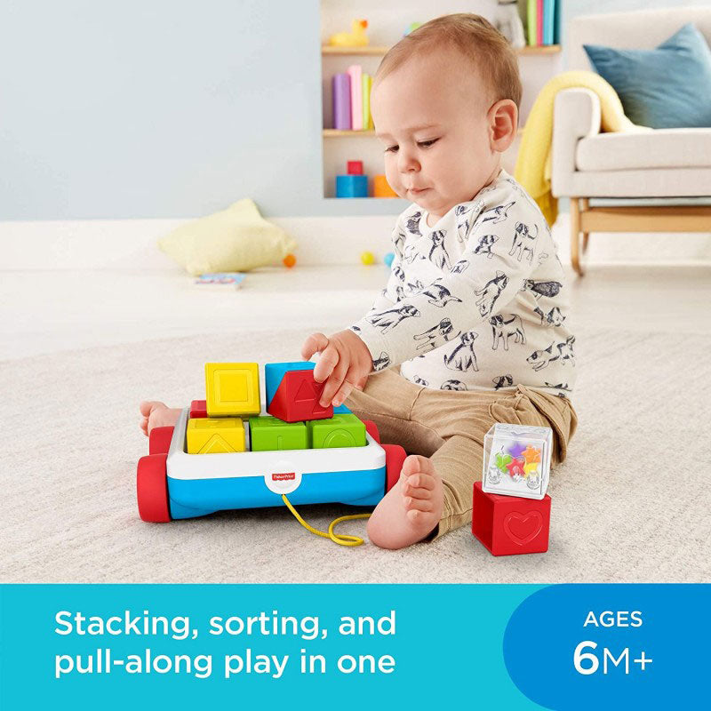 Fisher-Price Συρόμενο Βαγονάκι Με Τουβλάκια Blocks GJW10