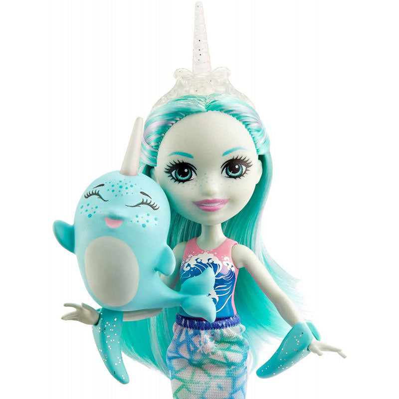 Mattel Enchantimals Naddie Narwhal Κούκλα Και Sword Ζωάκι Φιλαράκι Κούκλες FNH22 / GJX41