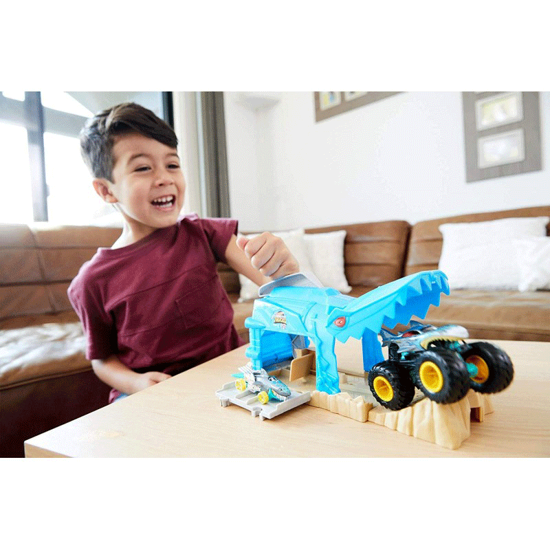 Mattel Hot Wheels Monster Trucks Shark Wreak Καρχαρίας Σετ Παιχνιδιού Εκτοξευτές GKY01 / GKY03