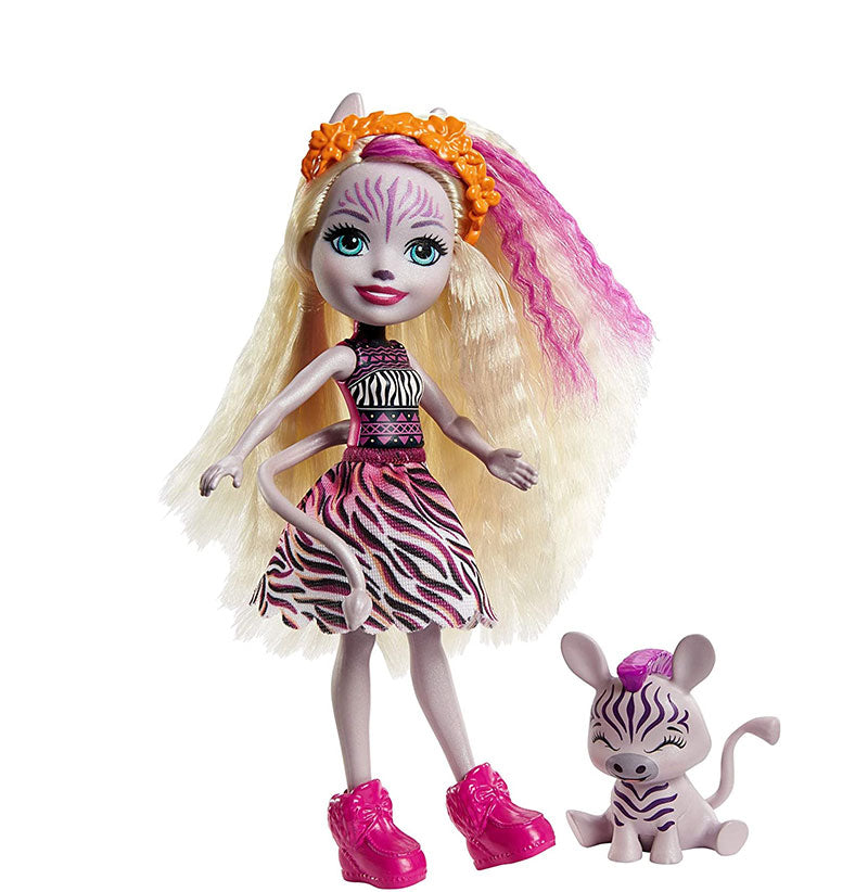 Mattel Enchantimals Κούκλα Και Ζωάκι Zadie Zebra And Ref FNH22 / GTM27