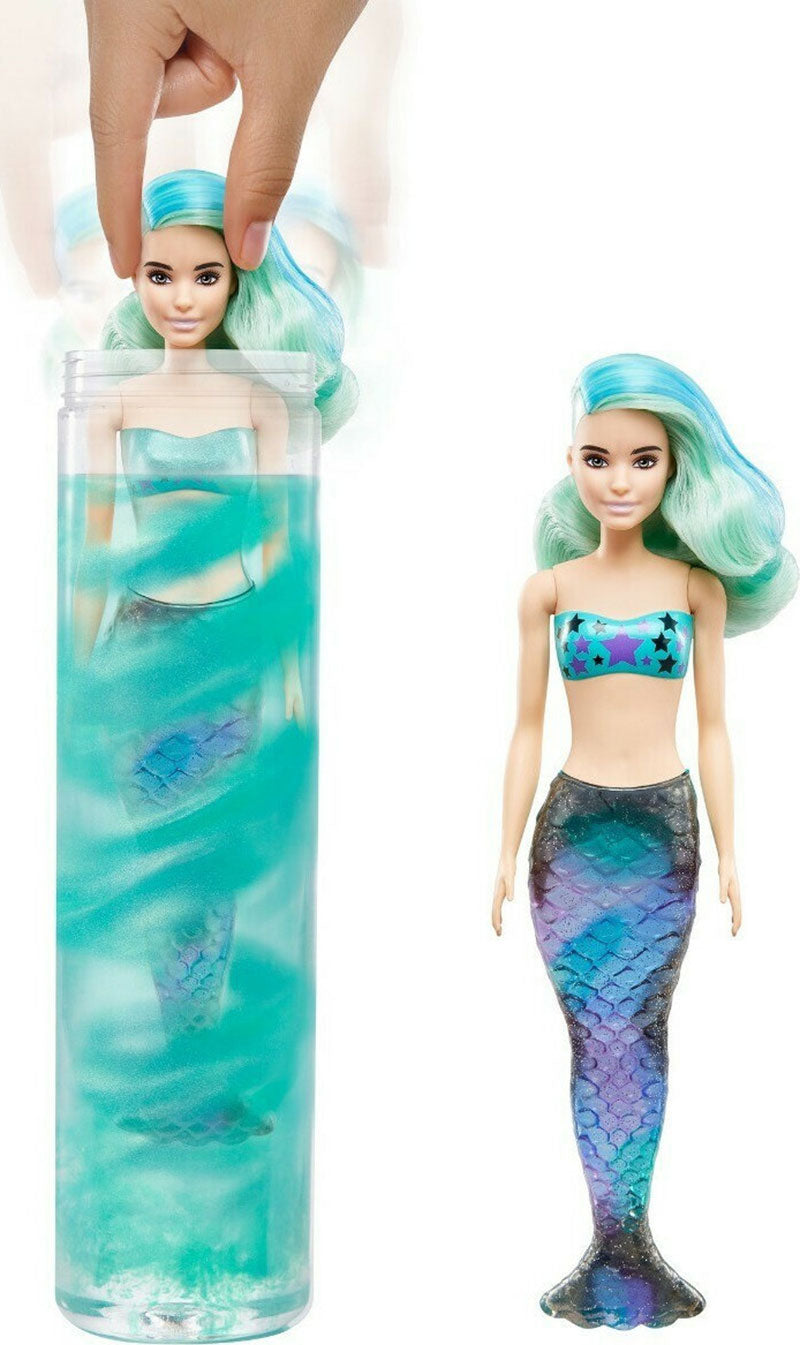 Mattel Barbie Color Reveal Wave 4 Γοργόνα Κούκλα Με 7 Εκπλήξεις GTP43