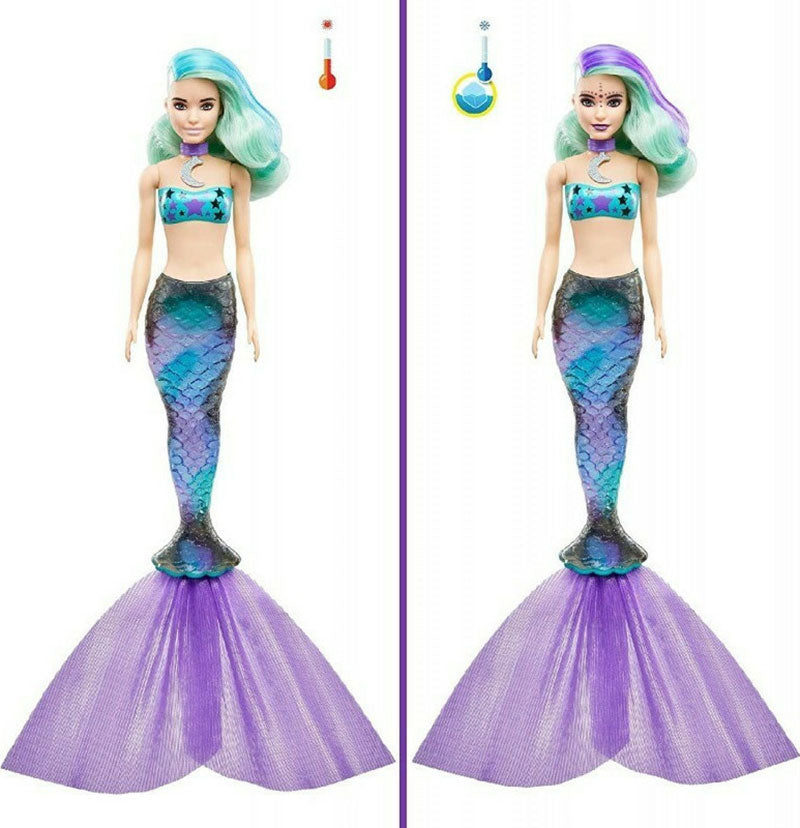 Mattel Barbie Color Reveal Wave 4 Γοργόνα Κούκλα Με 7 Εκπλήξεις GTP43
