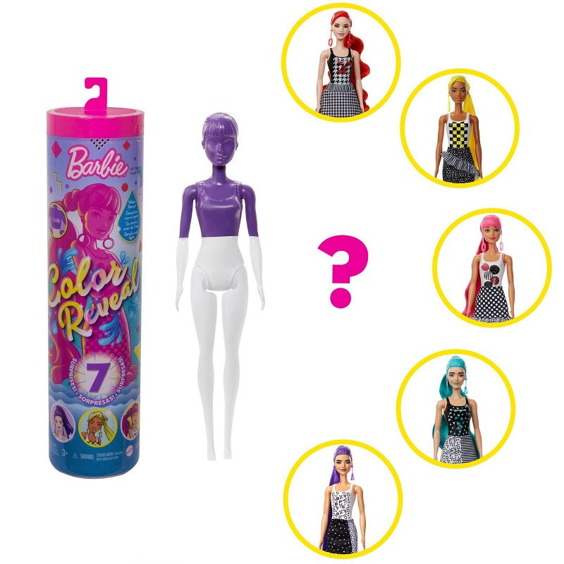 MATTEL BARBIE COLOR REVEAL MONOCHROME SERIES (5 ΣΧΕΔΙΑ) (GTR94)