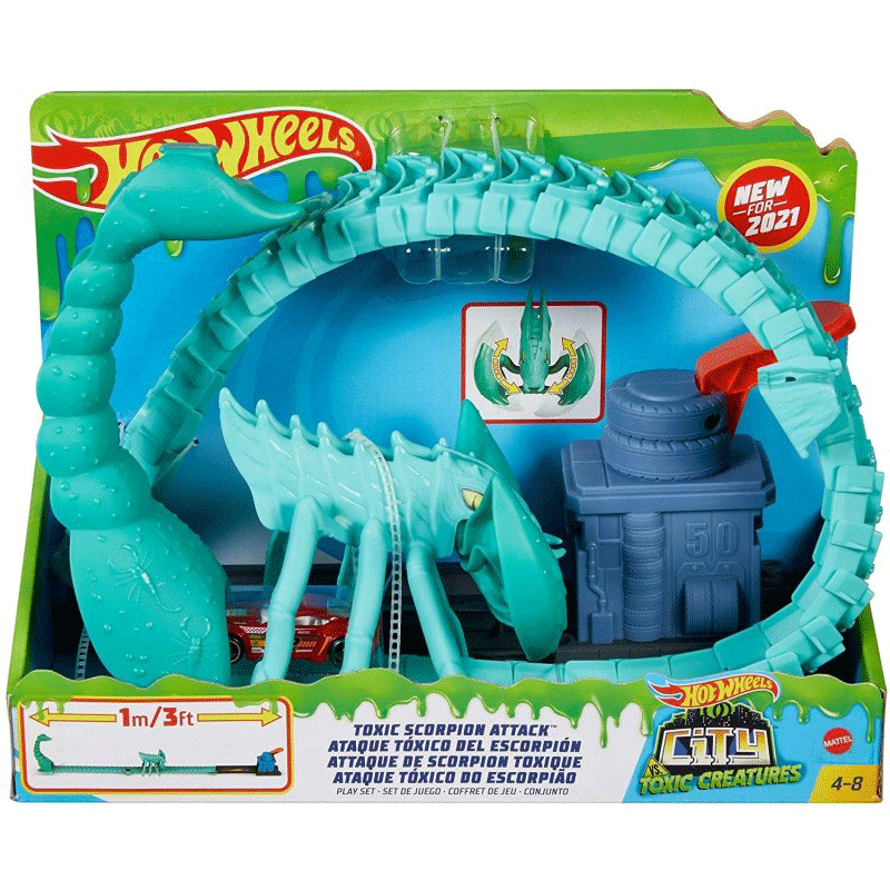 Mattel Hot Wheels Πίστες City Με Τέρατα – Toxic Scorpion Attack FNB05 / GTT67