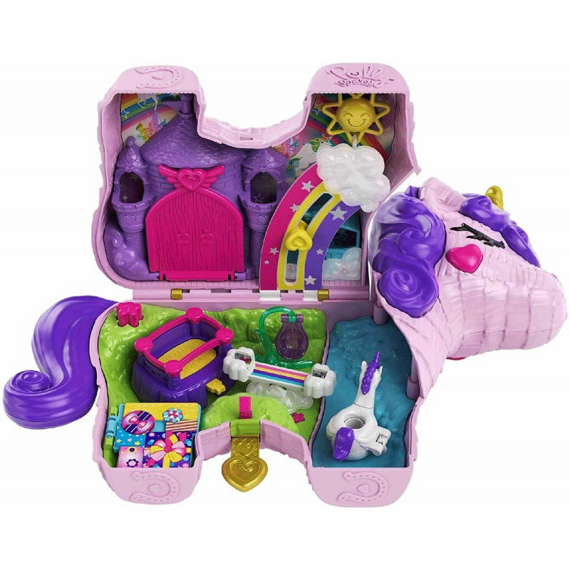 Mattel Polly Pocket Unicorn Party Μονόκερος Πινιάτα Έκπληξη Σετ GVL88