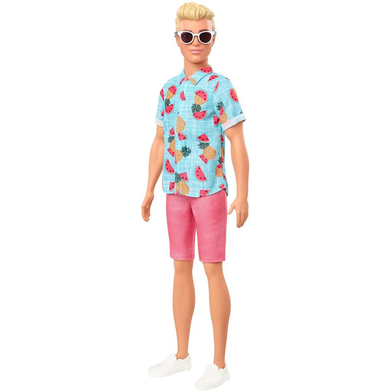 Mattel Barbie Ken Fashionistas No.152 Κούκλα Με Ξανθά Μαλλιά Που Φορά Μπλε Πουκάμισο Τροπικής Εκτύπωσης DWK44 / GYB04