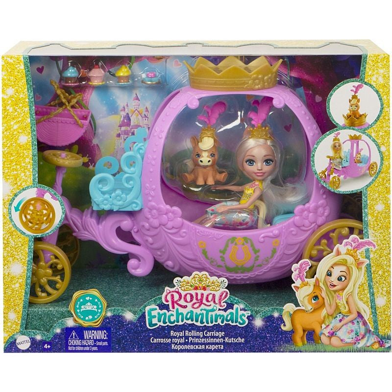 MATTEL ENCHANTIMALS ROYALS ΠΡΙΓΚΙΠΙΚΗ ΑΜΑΞΑ ΜΕ ΚΟΥΚΛΑ ΚΑΙ ΖΩΑΚΙ ΦΙΛΑΡΑΚΙ (GYJ16)