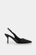 Γόβα Melina Slingback Croco Μαύρο