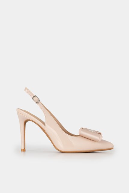 Rosalia Slingback Γόβα με Φιόγκο Nude