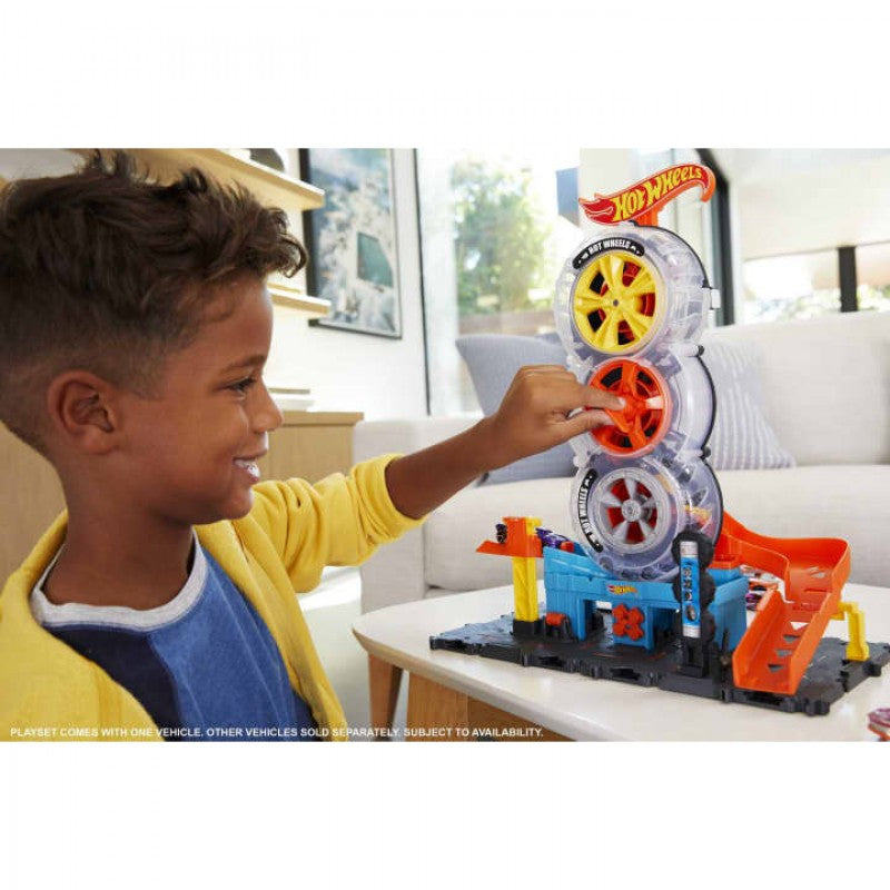 Hot Wheels Πίστα City Με Περιστρεφόμενες Ρόδες (HDP02)